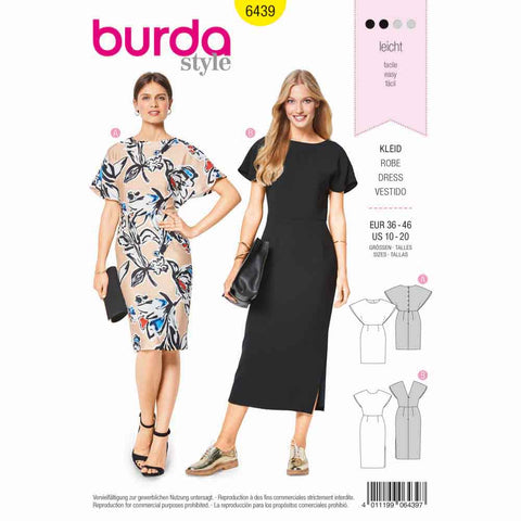 Pattern, Burda, 6439, Dress, Cape Effect