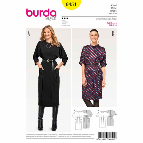 Pattern, Burda, 6451, Dress