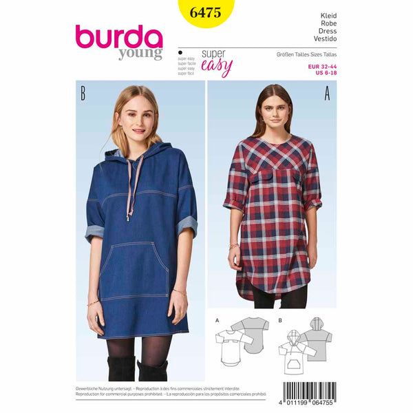 Pattern, Burda, 6475, Youth/Ladies Dress