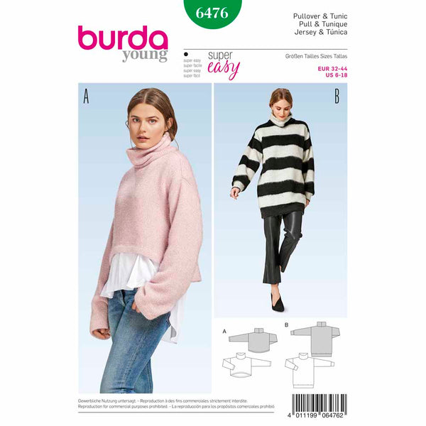 Pattern, Burda, 6476, Pullover
