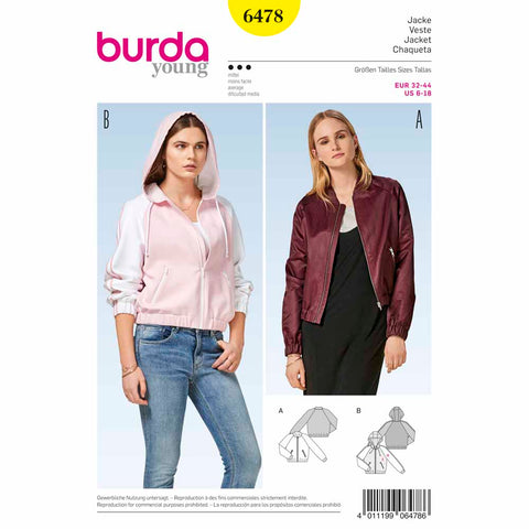 Pattern, Burda, 6478, Ladies Jacket