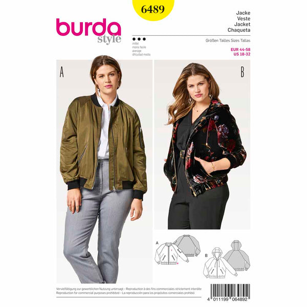 Pattern, Burda, 6489, Ladies Coat