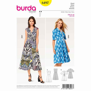 Pattern, Burda, 6497,  Ladies Dress
