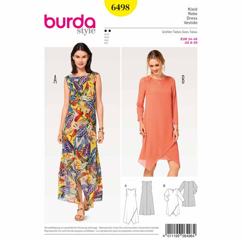 Pattern, Burda, 6498, Ladies Dress