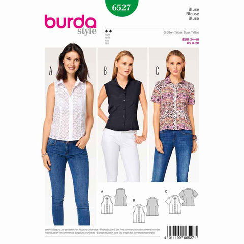 Pattern, Burda, 6527, Blouse