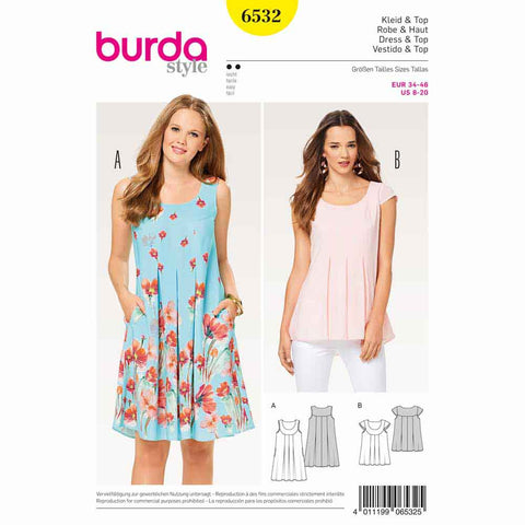 Pattern, Burda, 6532, Dress