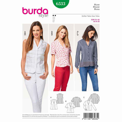 Pattern, Burda, 6533, Blouse