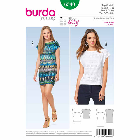 Pattern, Burda, 6540, Top