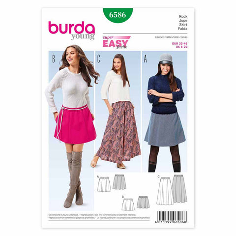 Pattern, Burda, 6586, Skirts