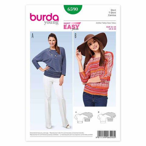 Pattern, Burda, 6590, Ladies T-Shirt