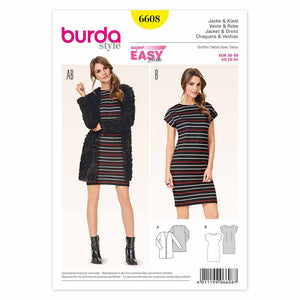 Pattern, Burda, 6608, Jacket and Dress