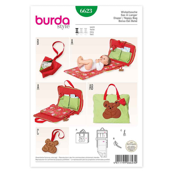 Pattern, Burda, 6623, Diaper Bag