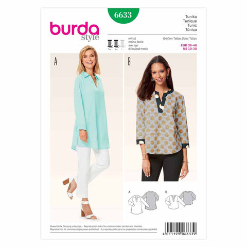 Pattern, Burda, 6633, Ladies Tunic