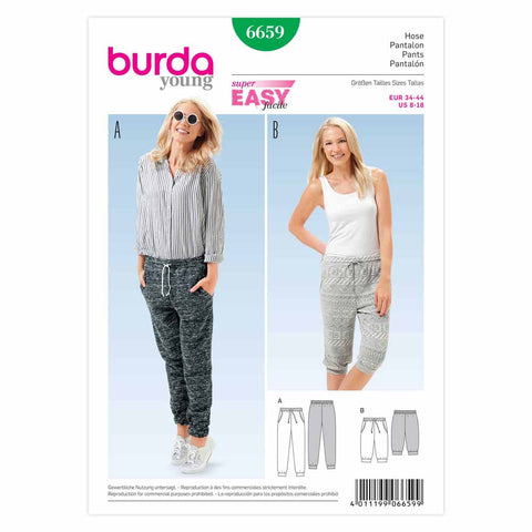 Pattern, Burda, 6659, Ladies Pants