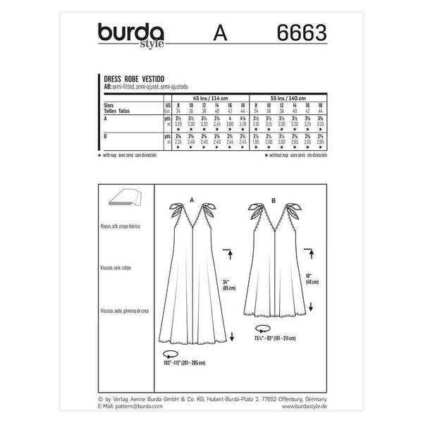 Pattern, Burda, 6663, Dresses