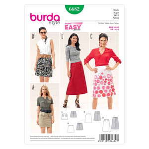 Pattern, Burda, 6682, Ladies Skirts