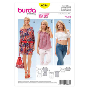 Pattern, Burda, 6684, Dress and Blouse