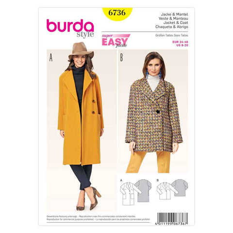 Pattern, Burda, 6736, Outdoor Jacket