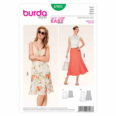 Pattern, Burda, 6903, Skirt