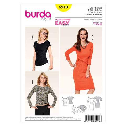 Pattern, Burda, 6910, Ladies Dress/Top