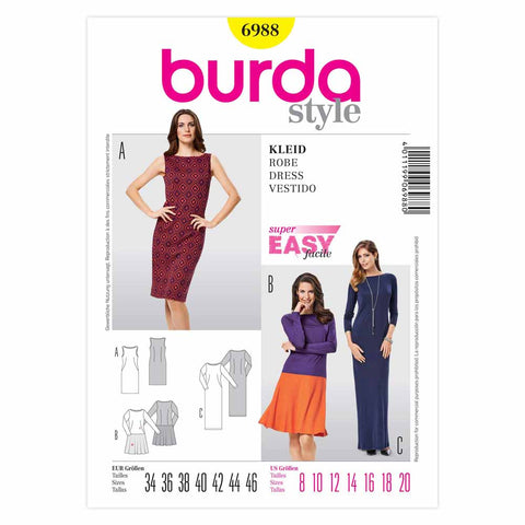 Pattern, Burda, 6988, Dress