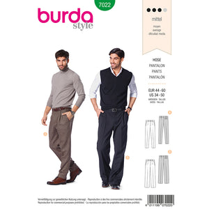 Pattern, Burda, 7022, Pants, Menswear