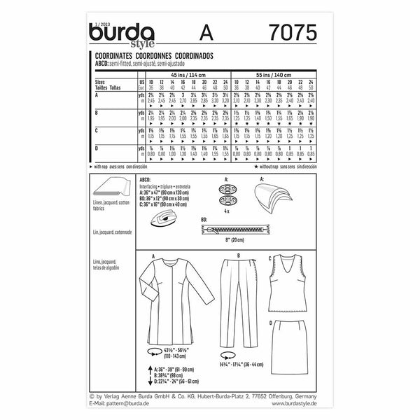 Pattern, Burda, 7075