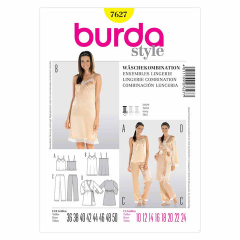 Pattern, Burda, 7627, Lingerie