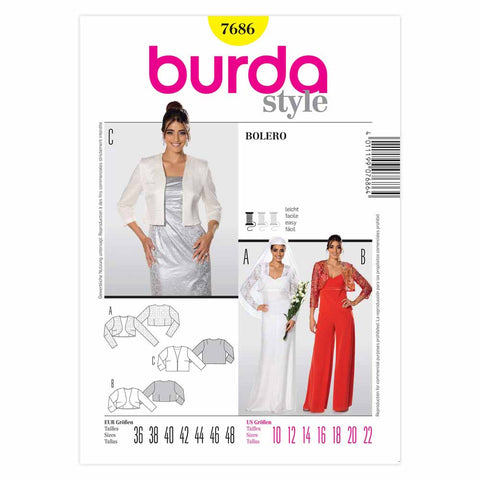 Pattern, Burda, 7686, Bolero