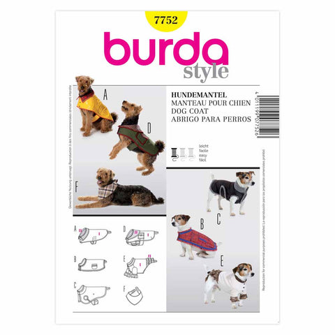 Pattern, Burda, 7752, Dog Coat