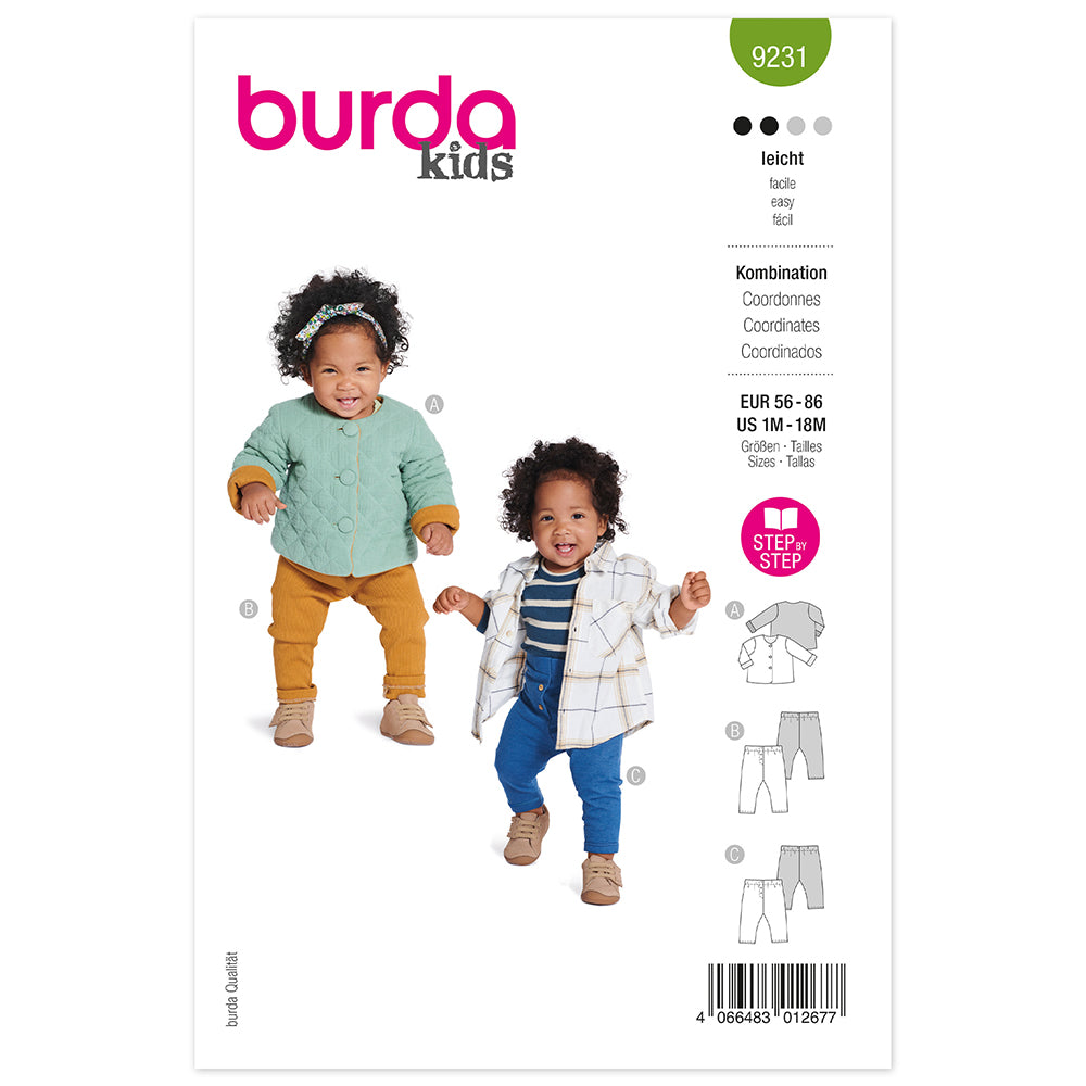 Pattern, Burda, 9231, Coordinates, Toddler/Kids