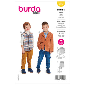 Pattern, Burda, 9234, Jacket & Waistcoat/Vest