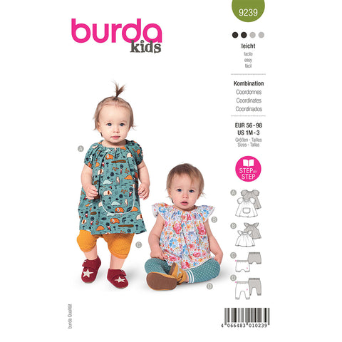 Pattern, Burda, 9239, Coordinates, Baby/Toddler