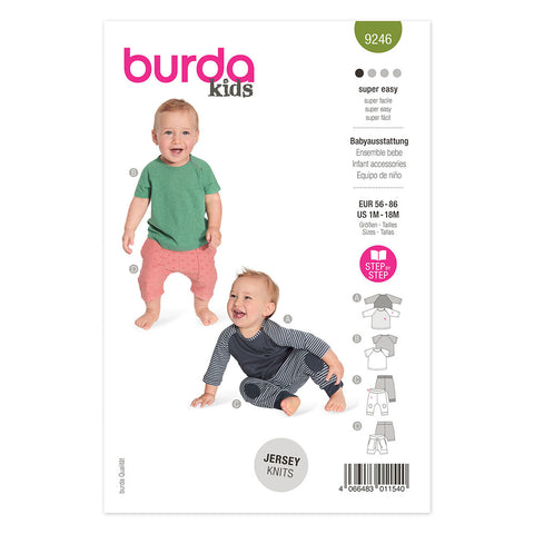 Pattern, Burda, 9246, T-Shirt and Bottoms, Baby