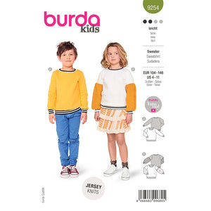 Pattern, Burda, 9254, Tops, Kids