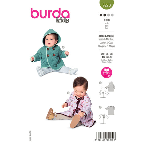 Pattern, Burda, 9270, Jackets, Baby/Toddler