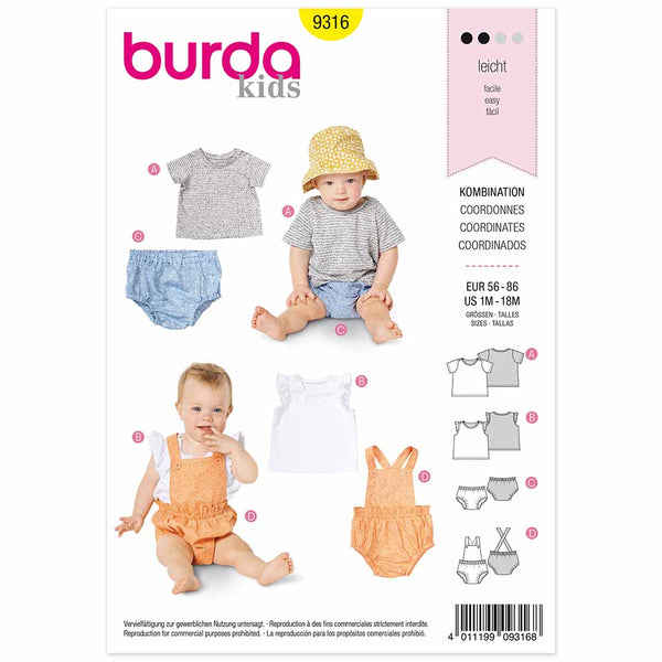 Pattern, Burda, 9316, Baby Coordinates