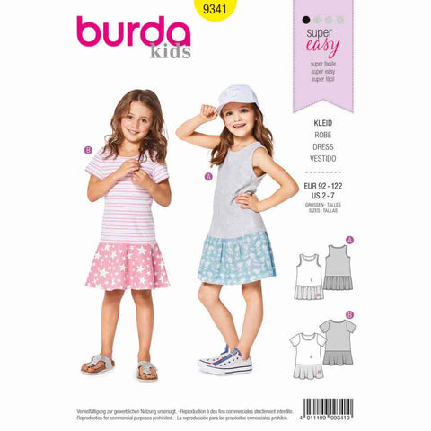 Pattern, Burda, 9341, Kids Dress