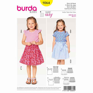 Pattern, Burda, 9364, Dress, Top, Toddler, Kids