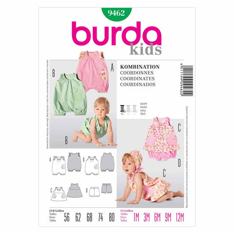 Pattern, Burda, 9462, Baby Coordinates