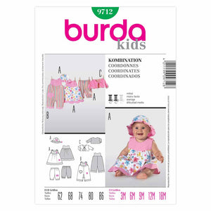 Pattern, Burda, 9712, Baby/Toddler Coordinates