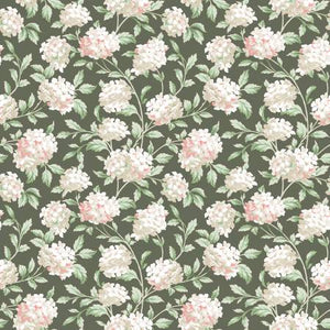 Fabric, Regal Rose , Green Hydrangea 10682M-G