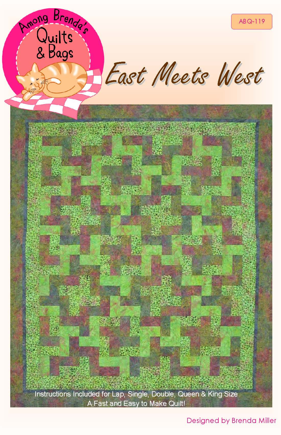 Pattern, East Meets West Quilt, Multi-sized ABQ-119