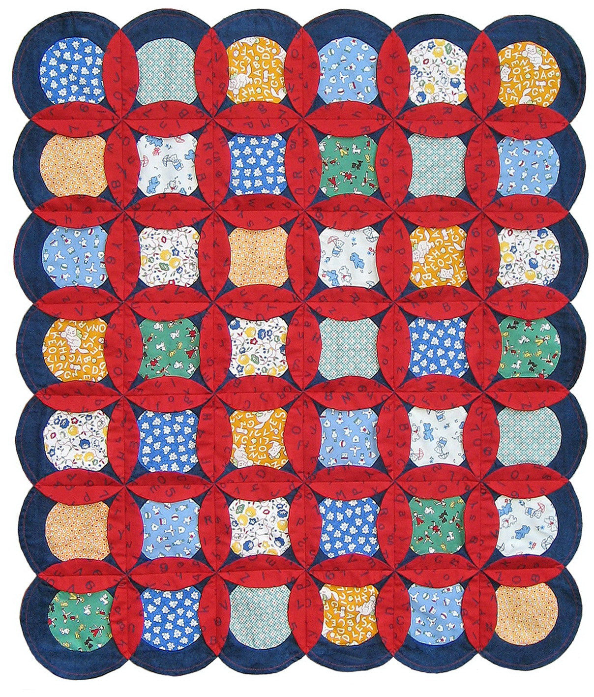 Pattern, Circle Time, Toddler quilt for I Spy ABQ-133