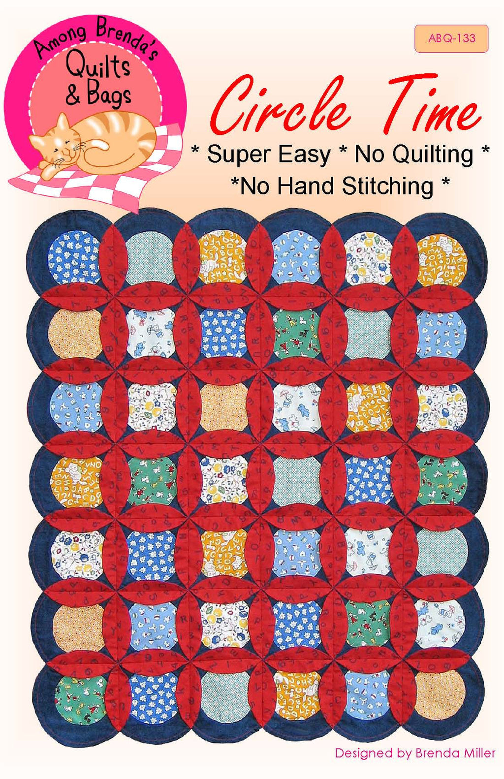 Pattern, Circle Time, Toddler quilt for I Spy ABQ-133