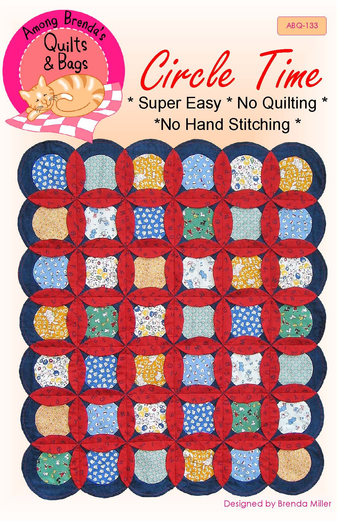 Pattern, Circle Time, Toddler quilt for I Spy ABQ-133