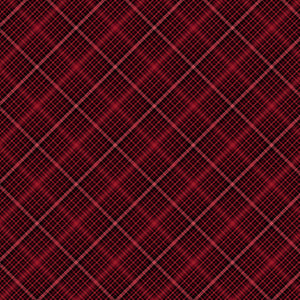 Fabric, Winter in the Pines, Tartan Red, 13465B-10
