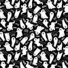 Fabric, Halloween, Chills & Thrills, Glows in the Dark, Black Ghostly   14609GB-12