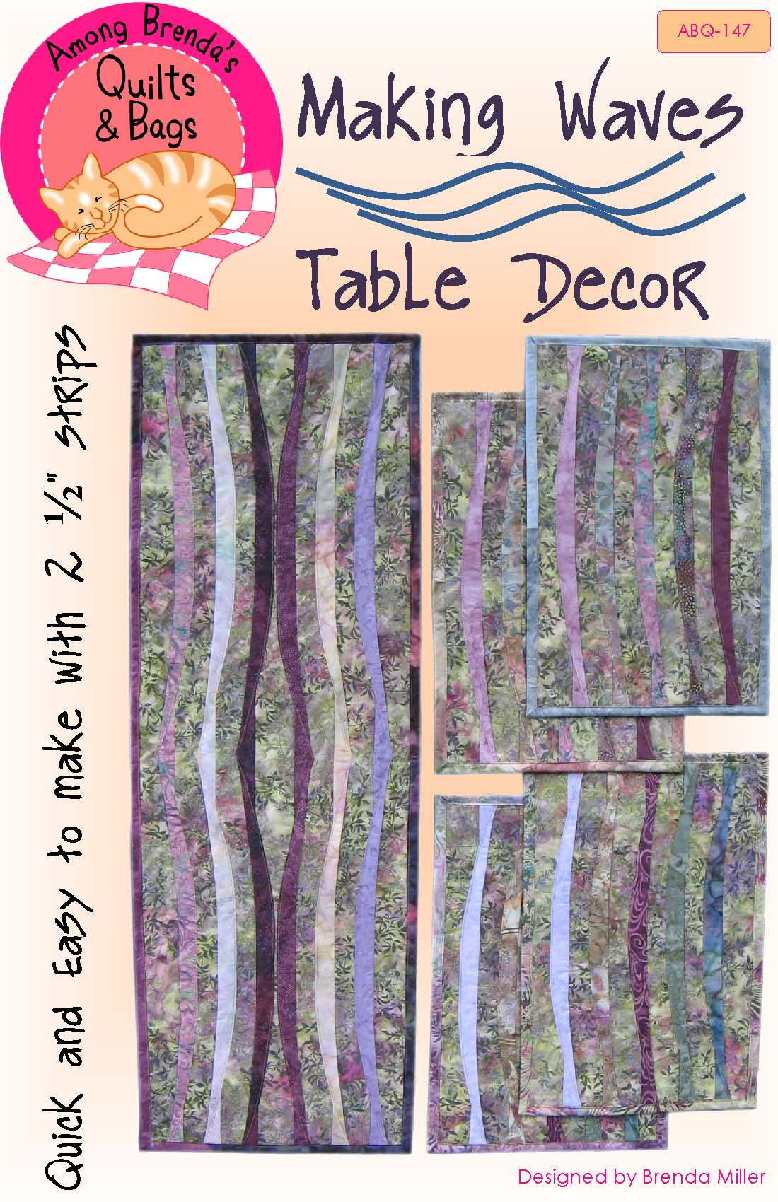 Pattern, Making Waves, placemats & table runner ABQ-147