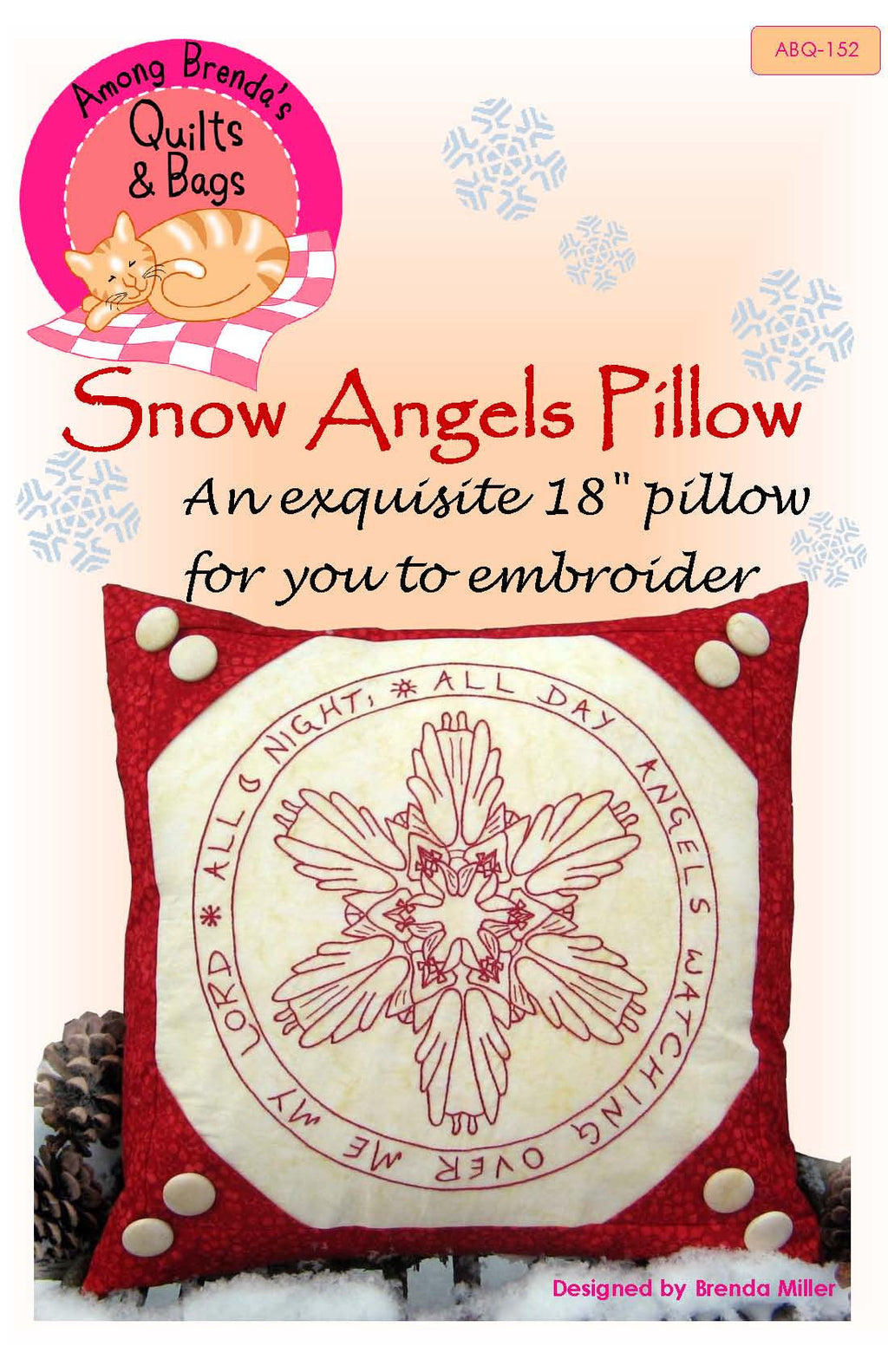 Pattern, Snow Angels Pillow ABQ-152